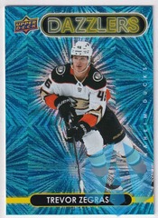 2021-22 Upper Deck Dazzlers Blue #DZ-1 Trevor Zegras RC Anaheim Ducks